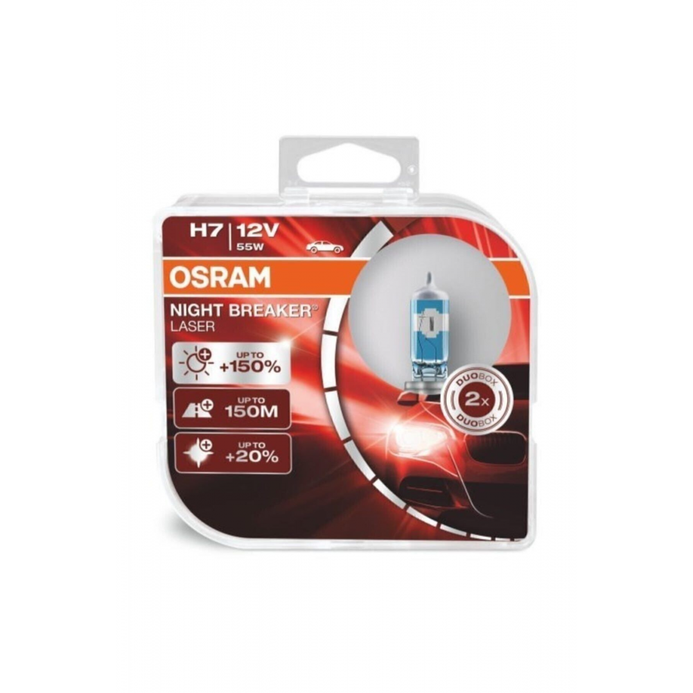 Gece Görüşünde Sıkıntı Yaşayanlar H7 Night Breaker Laser %150 Daha Fazla Işık (2'Lİ KUTU)