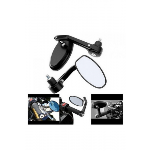 Gidon Aynası Takım Oval Siyah Üniversal