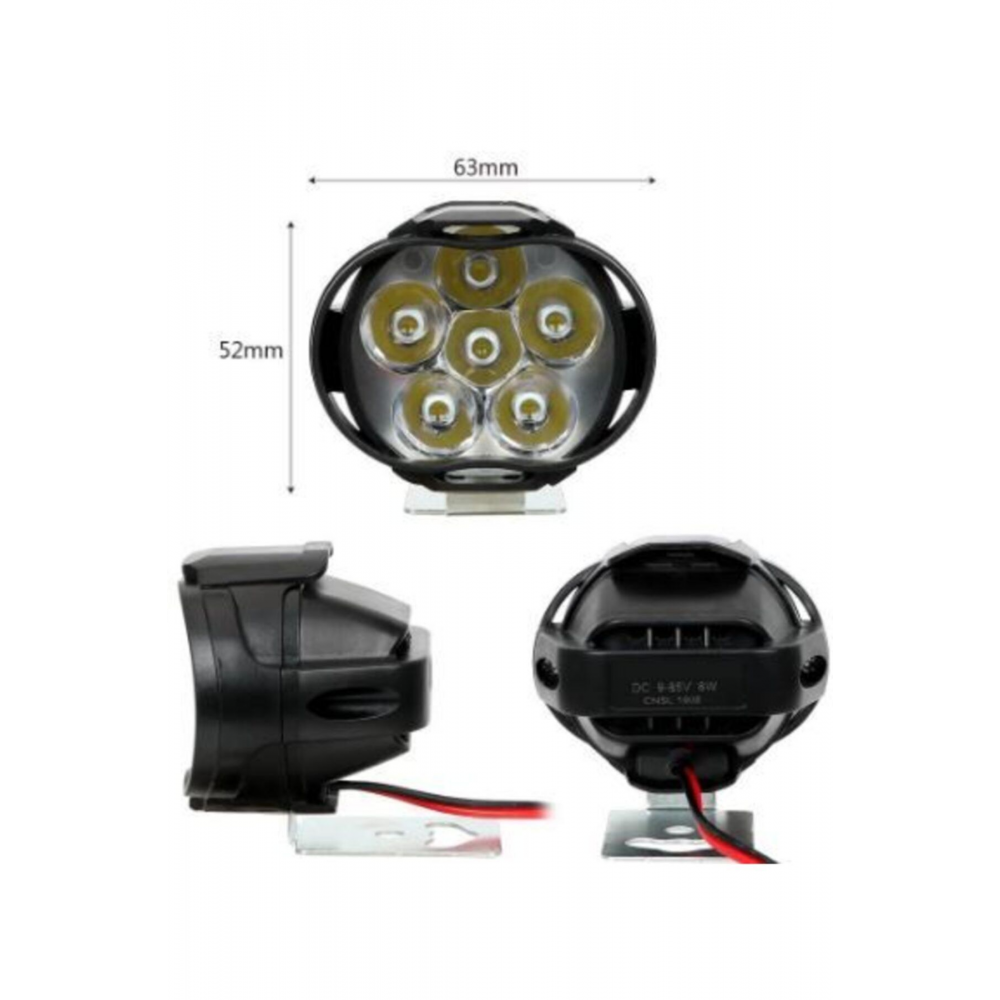 Evrensel 2 Adet Motosiklet Far Scooter Sis Spot Işık Led