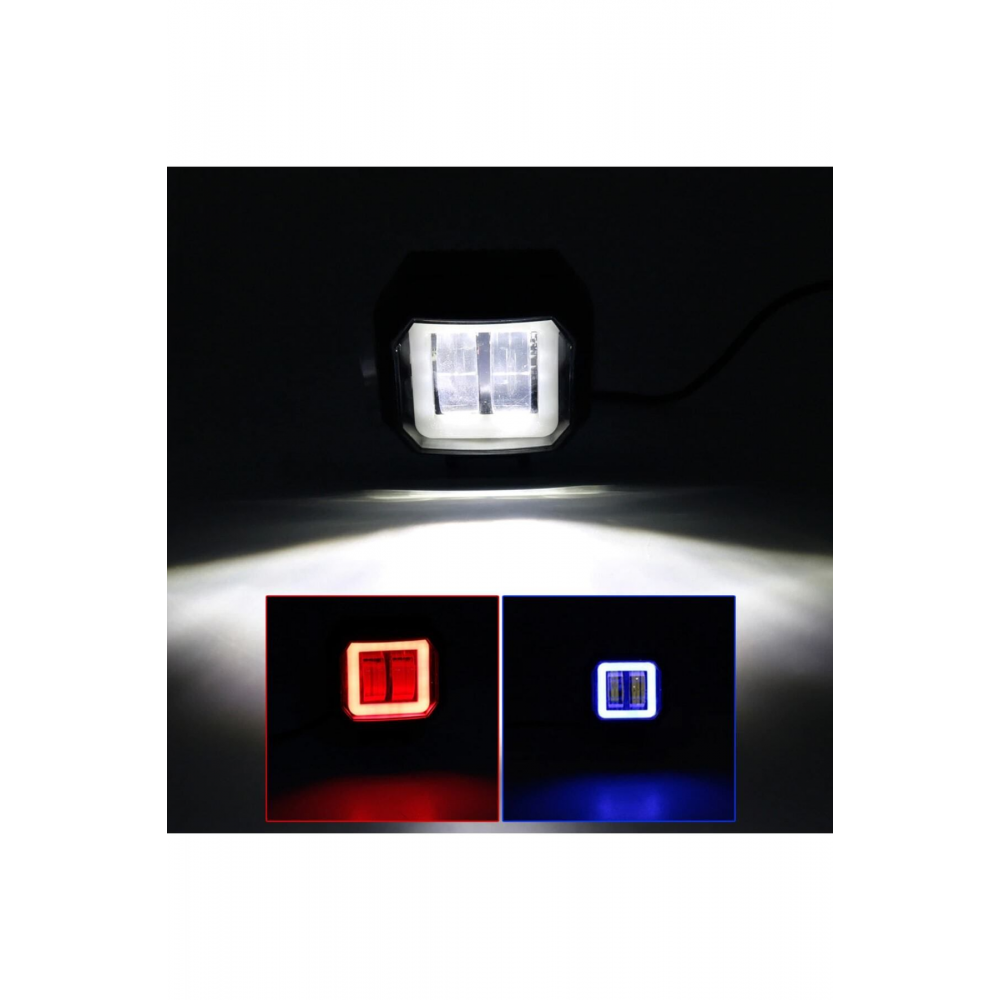 Motosiklet Sis Farı 2 Adet Angel Beyaz Renk