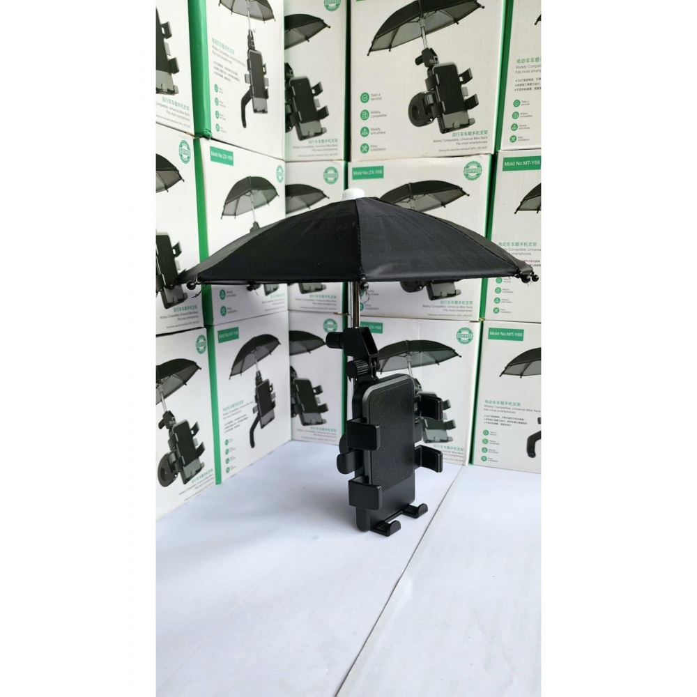 Motorsiklet Telefon Tutucu Şemsiyeli Ayna Bağlantılı