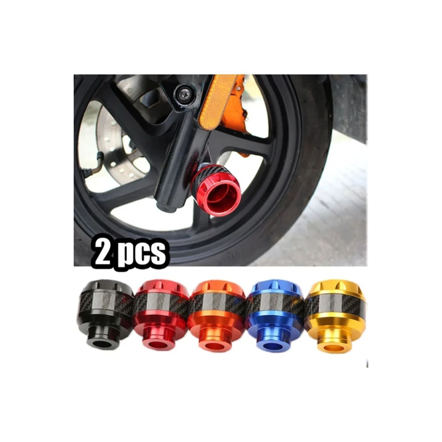 Motorsiklet Koruma Takozu (MAVİ) Ön Teker Koruma Takozu 2 Parça