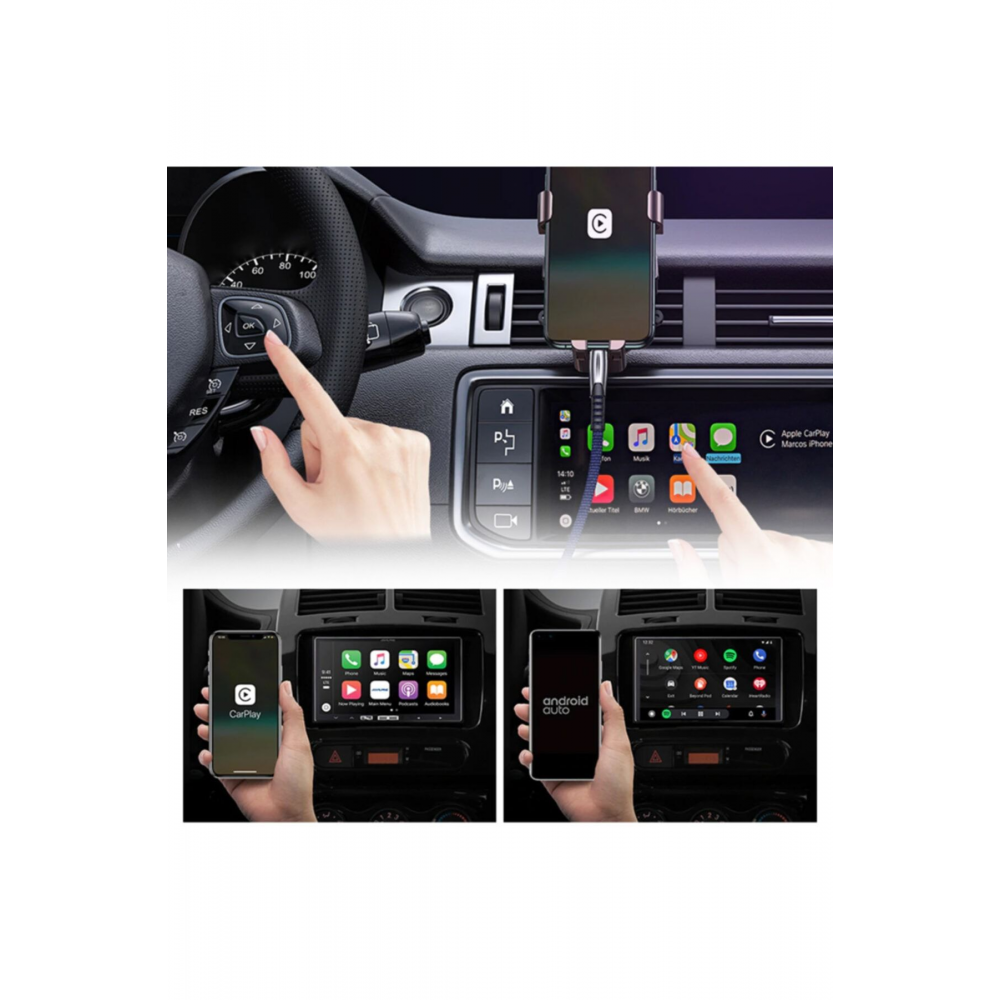 Apple Carplay Android Carplaye Çevirici Multimedya Usb Adaptör