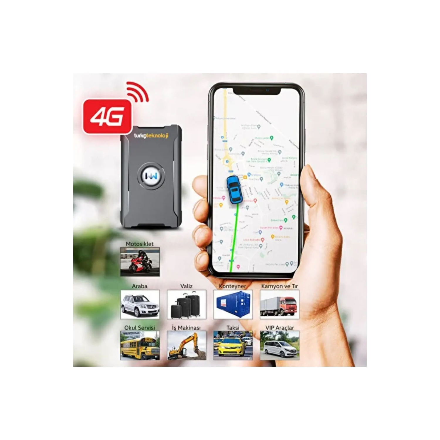 S20 4G Araç Motosiklet Gps Takip Cihazı Son Teknoloji - Aküden Bağımsız Kablosuz Mıktanıslı - 4G