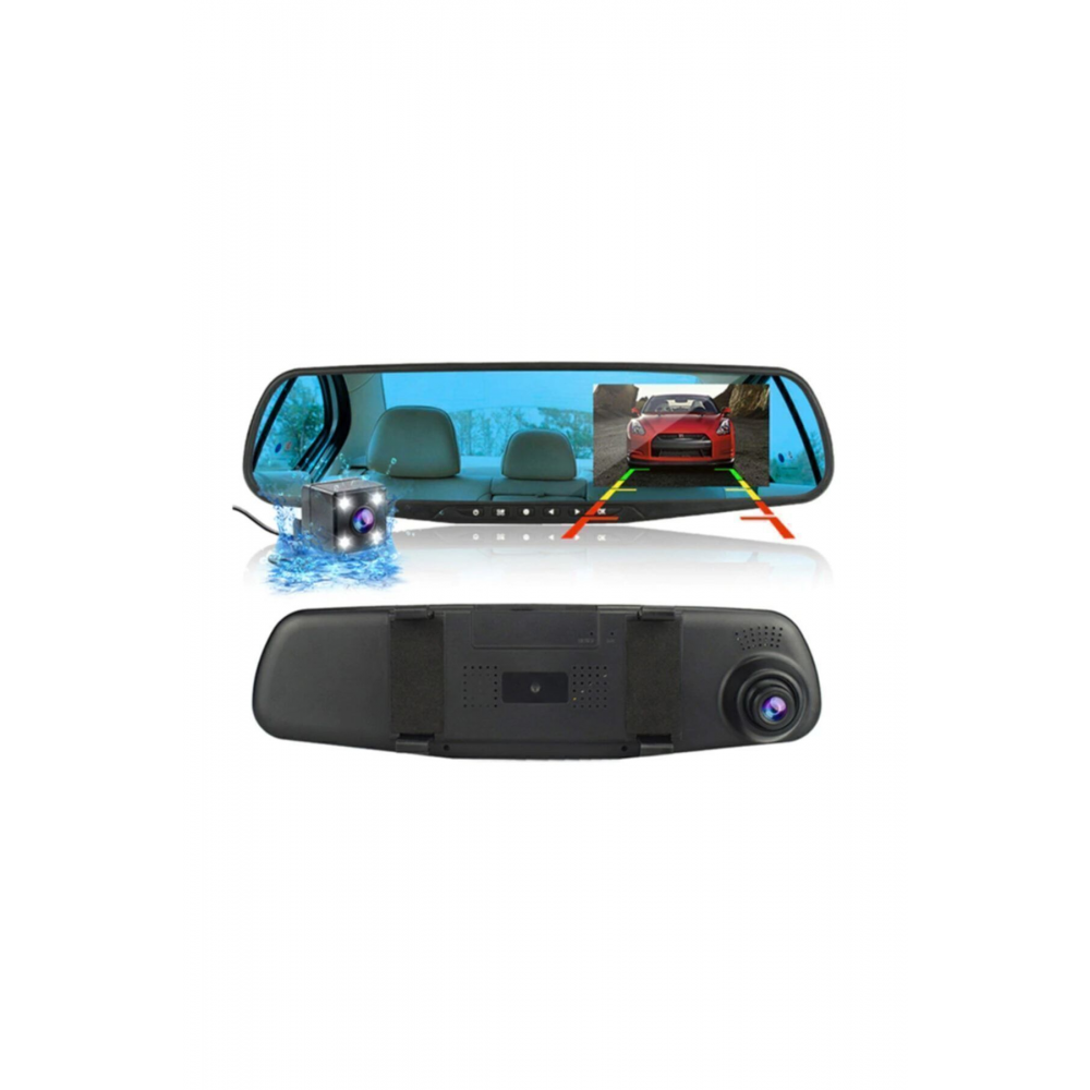 Kameralı Dikiz Aynası Geri Görüş Kameralı Park Sensörü 1080p