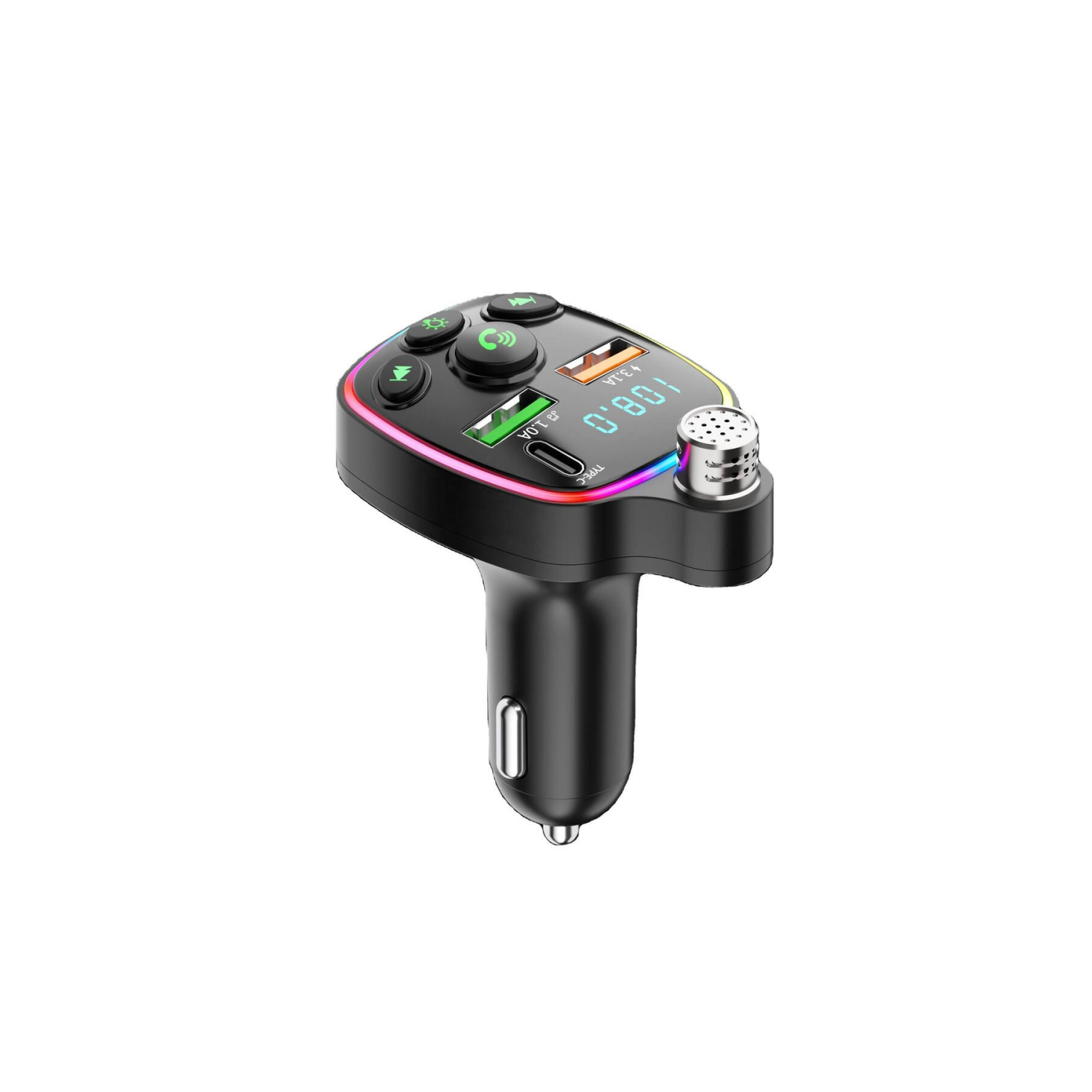 Bluetooth Araç Kiti Araç Fm Transmitter USB Type-C MP3 SD Kart Flash Için Uygun PD Çakmaklık Girişli