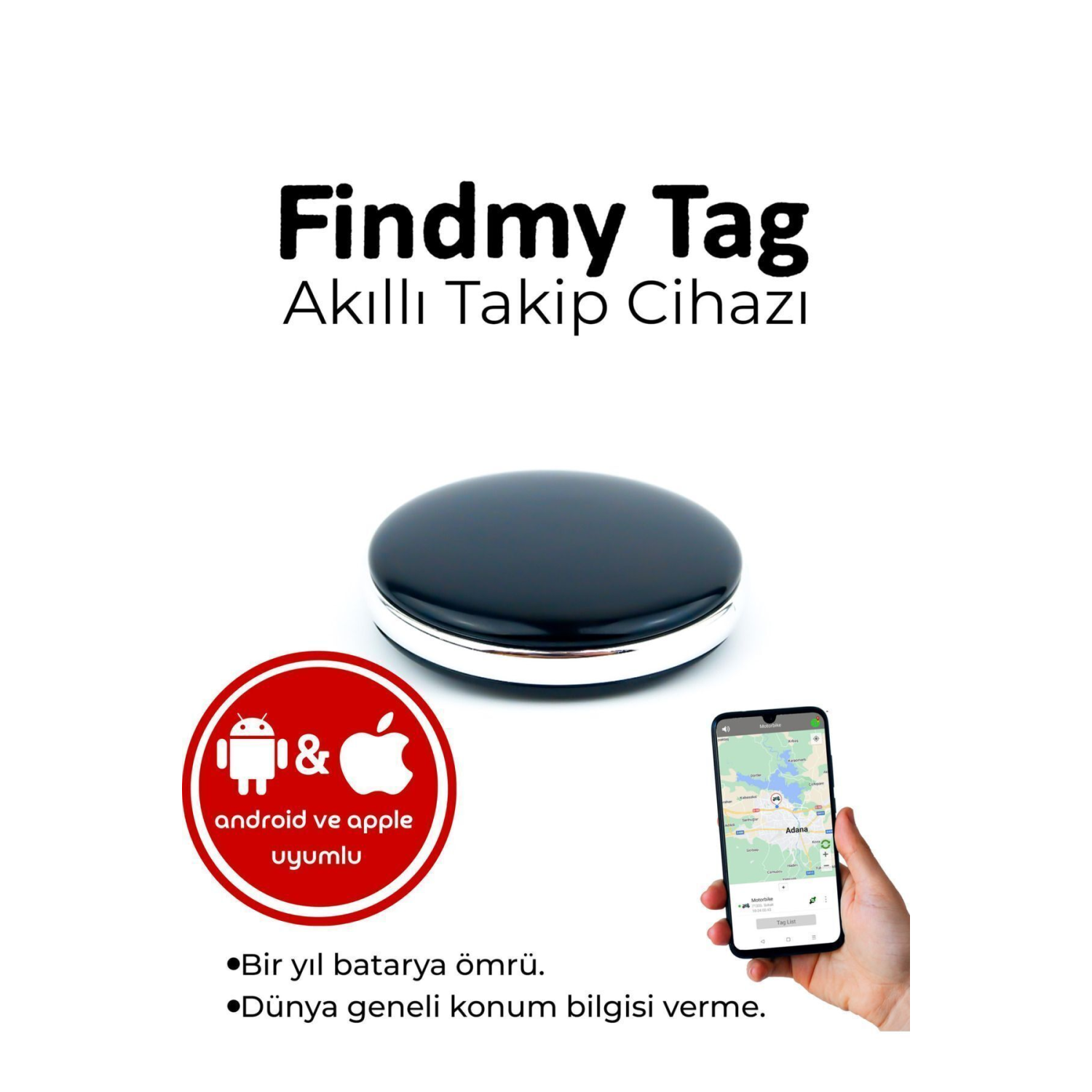 Ios & Android Uyumlu Airtag Akıllı Takip Cihazı