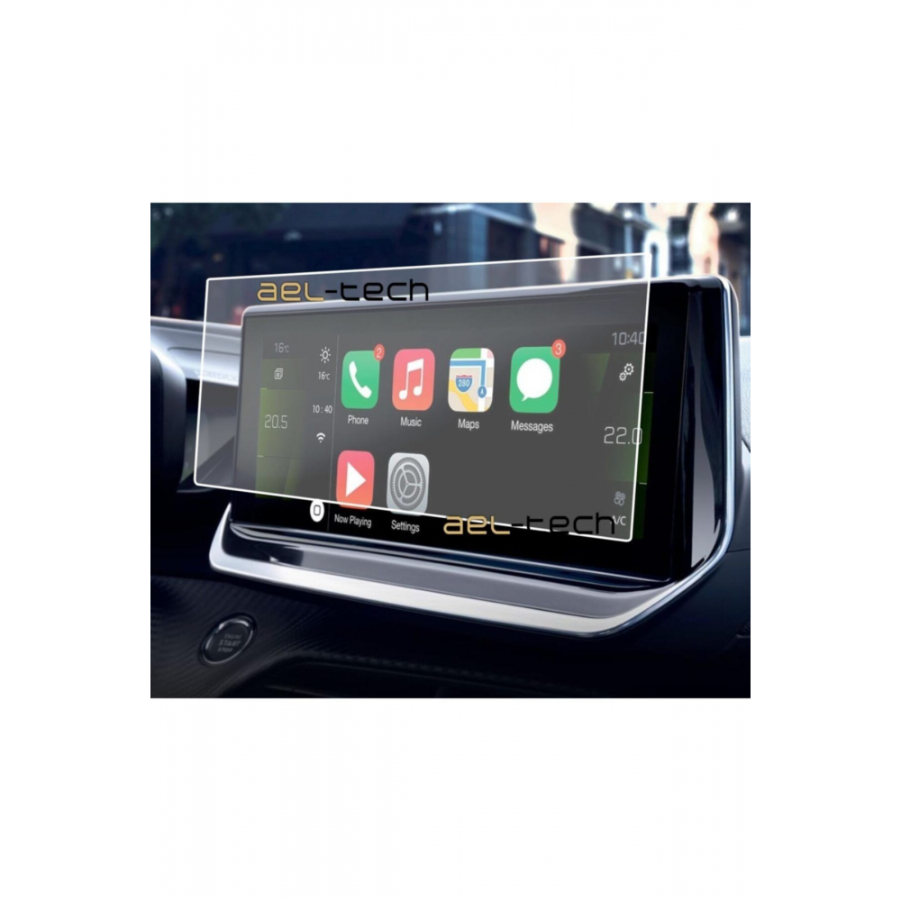 Peugeot Yeni 208 Navigasyon 10 Inç Temperli Ekran Koruyucu.