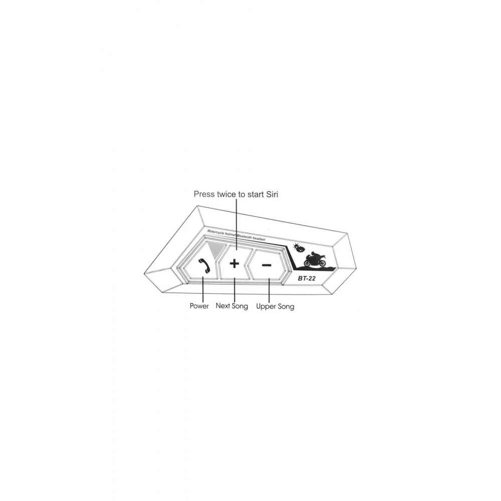 Kask Kulaklık Bt22 Bluetooth Motosiklet Kulaklık 5.0 Bluetooth Intercom Motosiklet Kulaklık