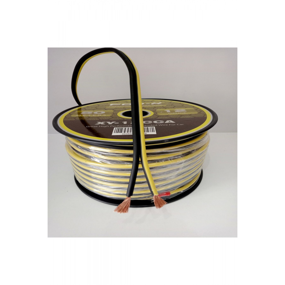 12ga Bass Ve Hoparlör Kablosu - Xy-12 Cca Amfi Bass Kablosu 12ga - 5 Metre