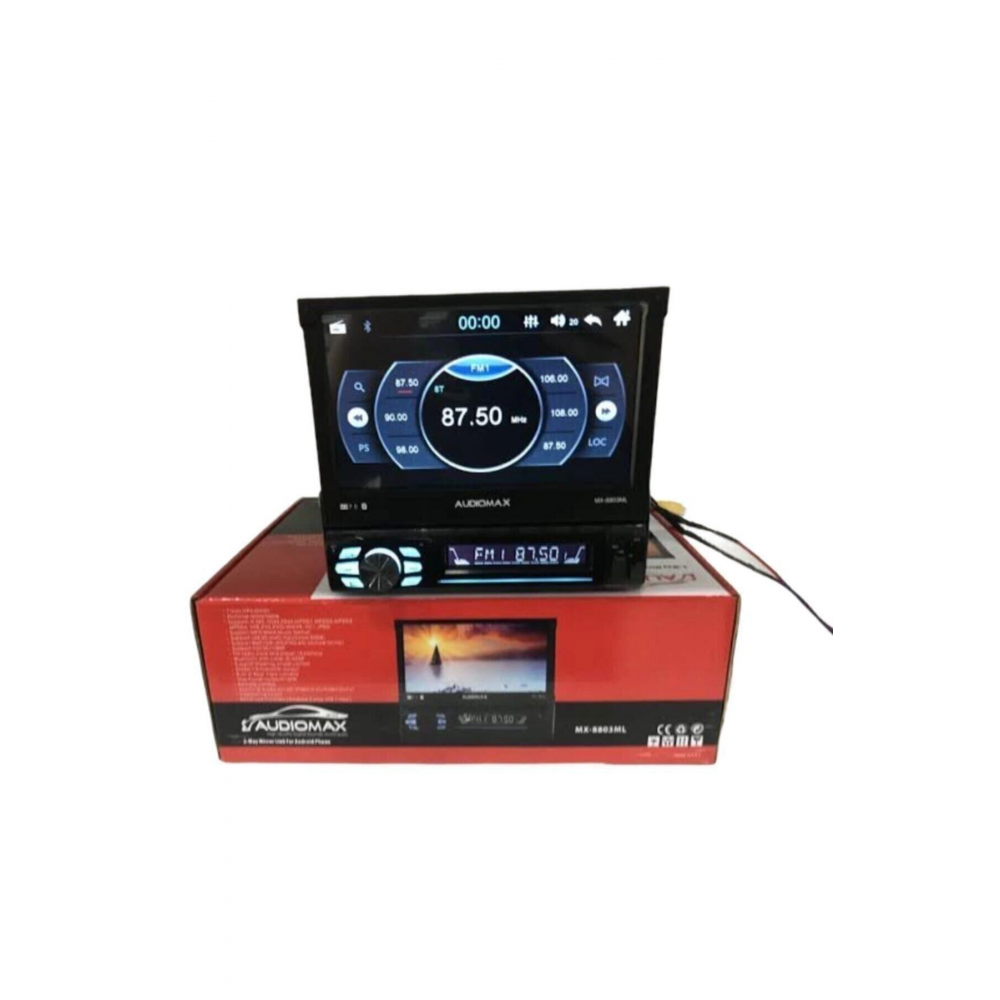 8808 Indash 7 Inch Double Teyp Bluetooth Mirror-usb-sd-aux