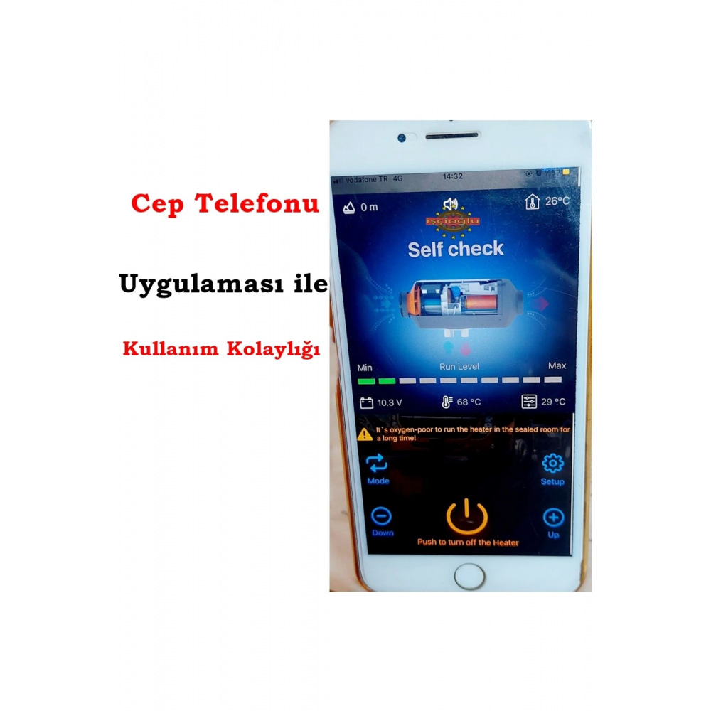 Mobil Seyyar Kabin Isıtıcı Vebosta Webasto 5 Kw 12/24/220 Volt V Einstein Bluetooth Özellikli