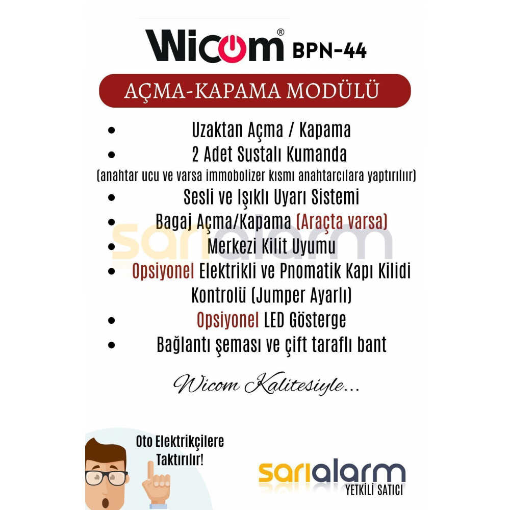Oto Merkezi Kilit Uzaktan Açma Kapama Bmw Tipi Kumanda Seti Sustalı 12v