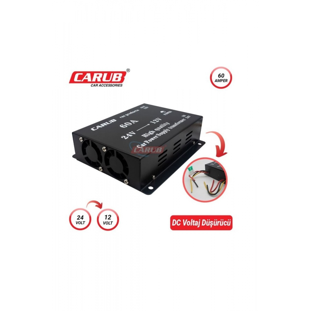 Düşürücü 24V dan12v ta Transformers 60 Amp