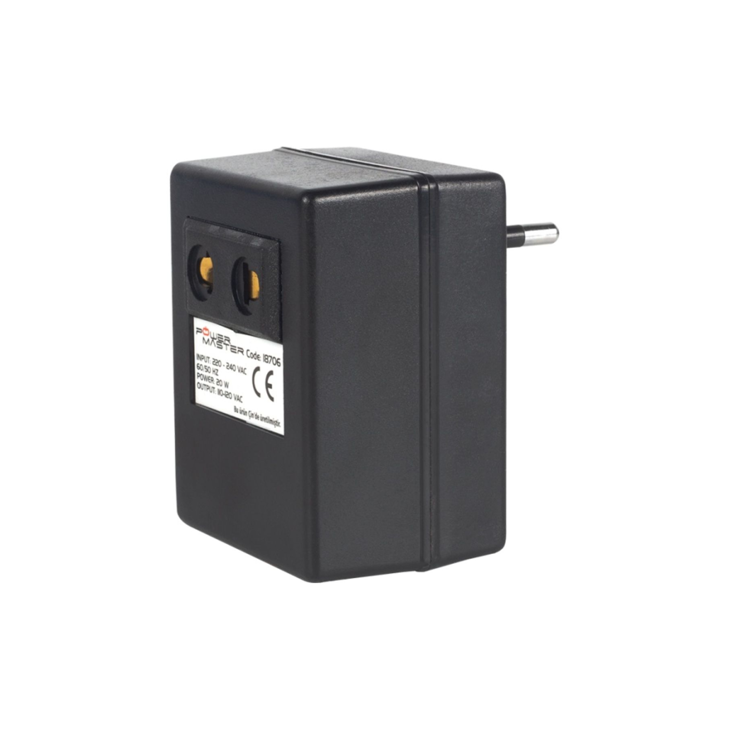 Art002 K01 Powermaster Pm-18706 220V-110V 20Va Ac/ac Dönüştürücü Transformatör Bernami Yeni