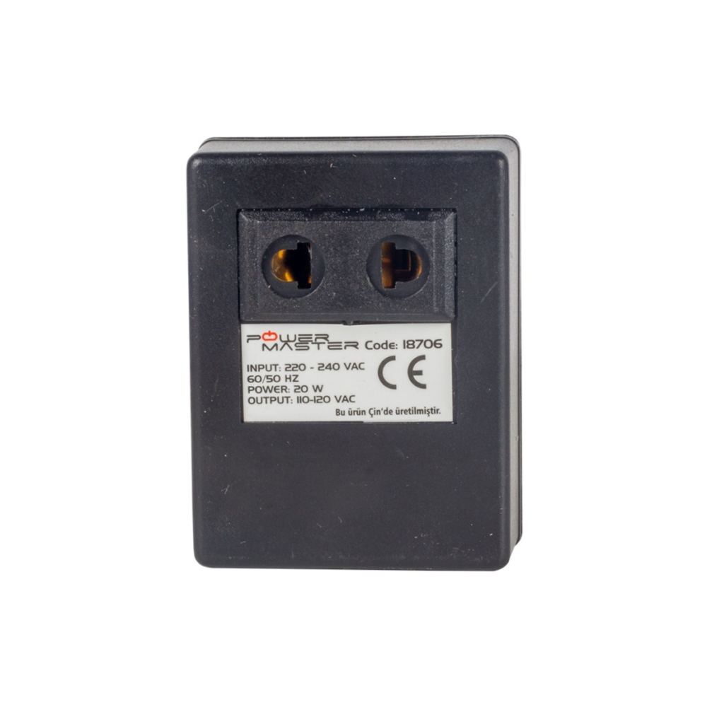 Art002 K01 Powermaster Pm-18706 220V-110V 20Va Ac/ac Dönüştürücü Transformatör Bernami Yeni