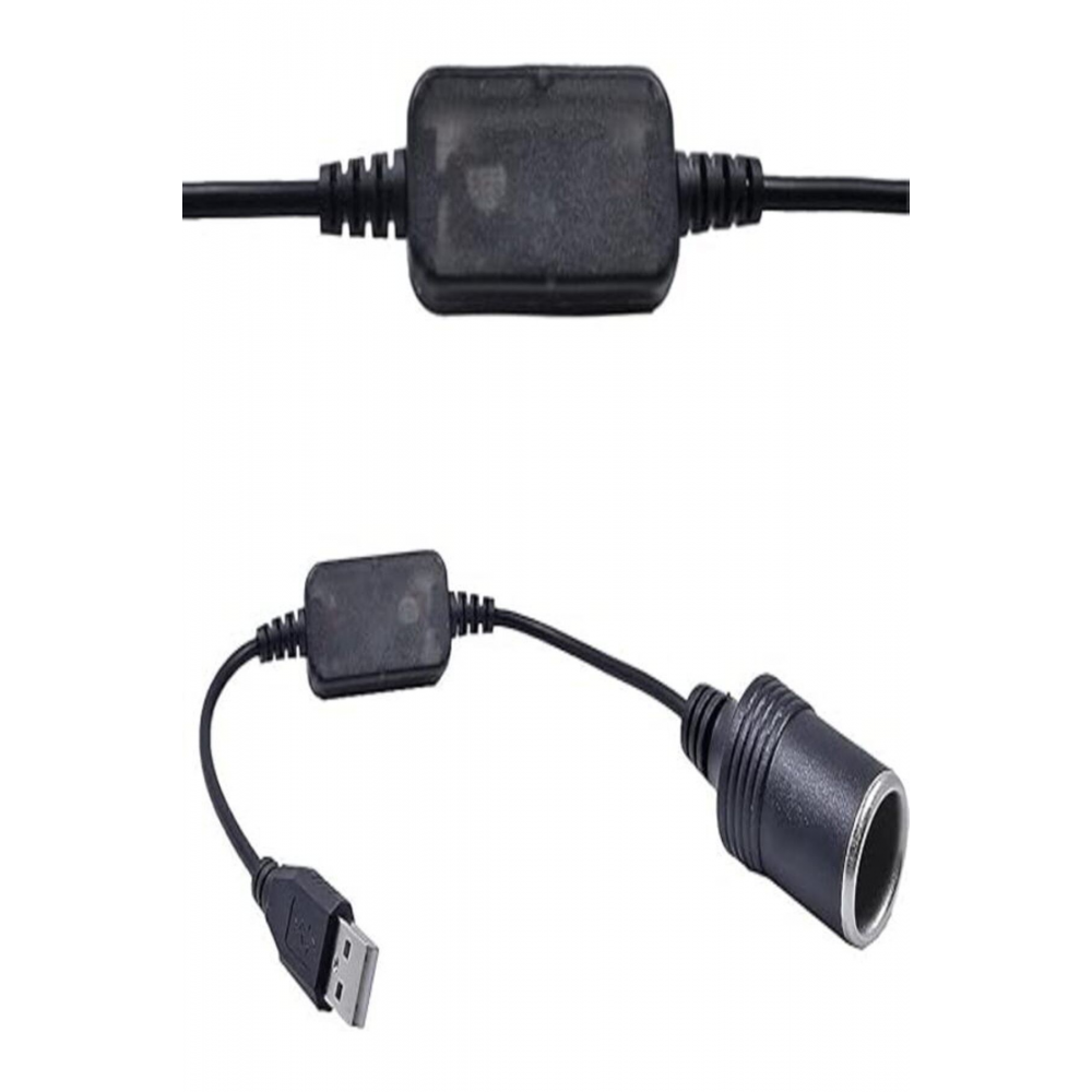 Çakmaklık Fişi Çevirici Çakmak Dönüştürücü USB 2.0 5 Volt 2 Amper To 12 Volt 0.8 Amper