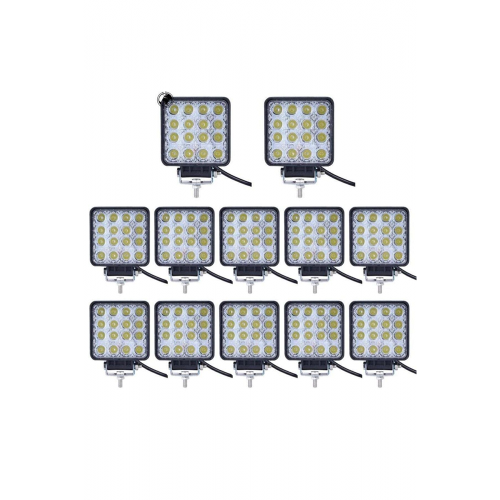 12 Adet 16 Ledli Off Road Sis Farı Çalışma Lambası 12 Volt / 24 v