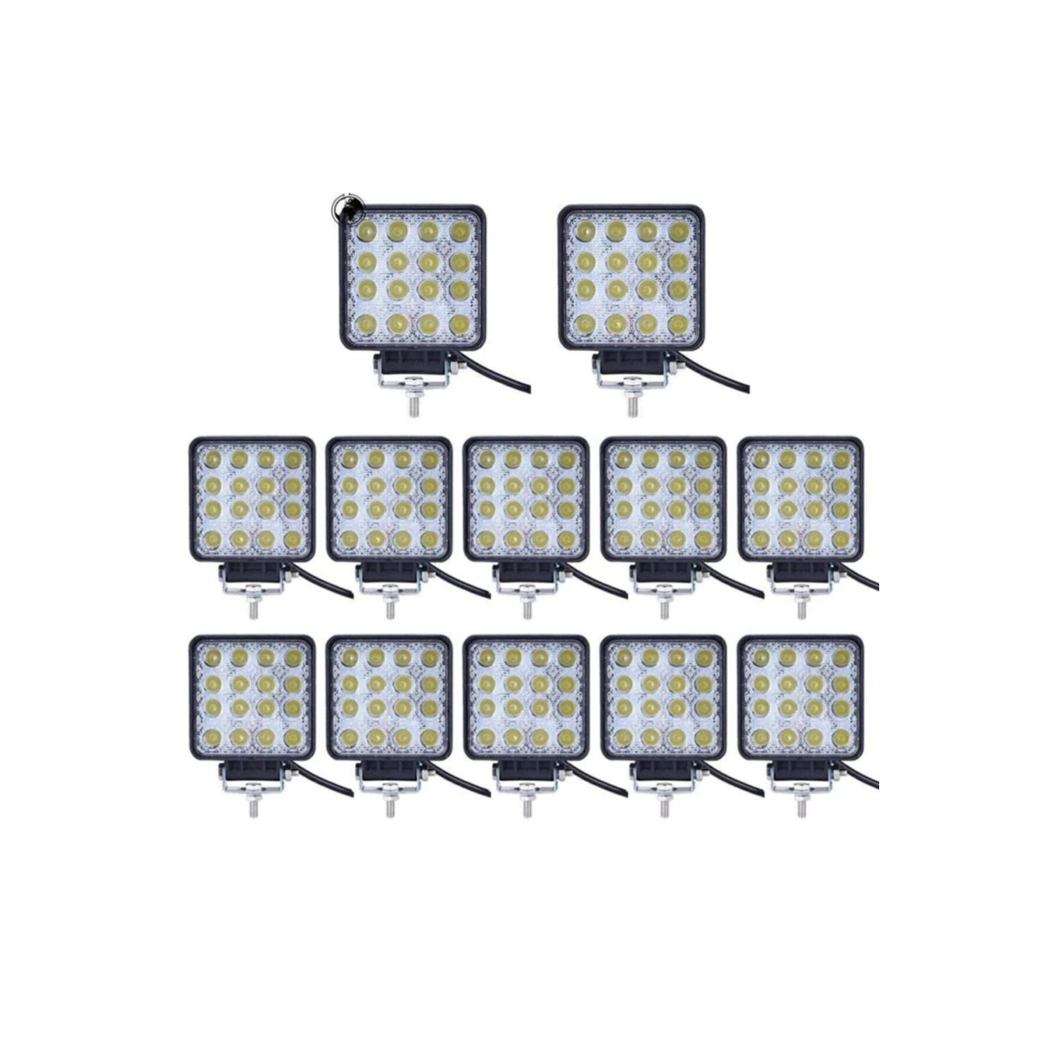 12 Adet 16 Ledli Off Road Sis Farı Çalışma Lambası 12 Volt / 24 v