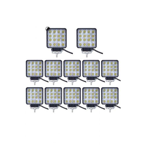 12 Adet 16 Ledli Off Road Sis Farı Çalışma Lambası 12 Volt / 24 v