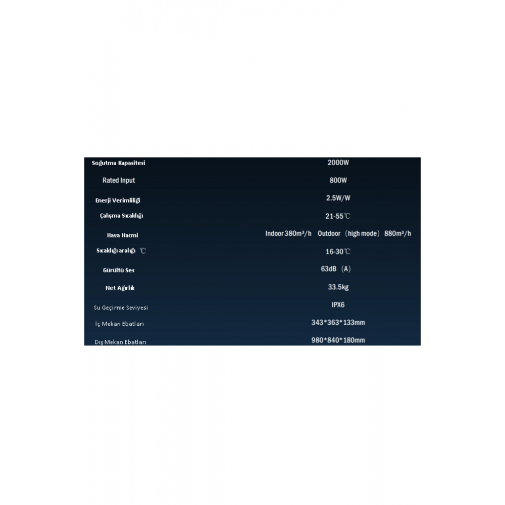 HAİER PARK KLİMASI 24V  ( TAVAN KLİMASI )