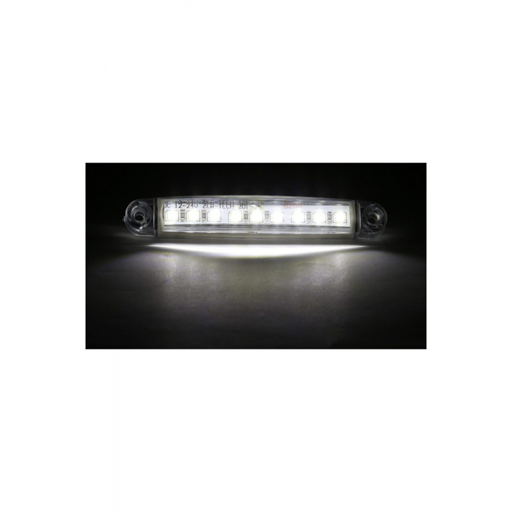 10 Adet Beyaz 9 Ledli Parmak Led Lamba 12v-24v