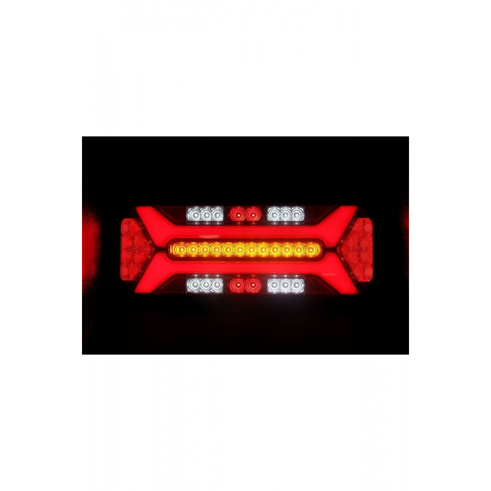 Yeni Star Neon Led Stop Lambası Kayar Sinyalli Kamyon-tır-dorse-karavan-kamyonet 12x24 Volt 1adet