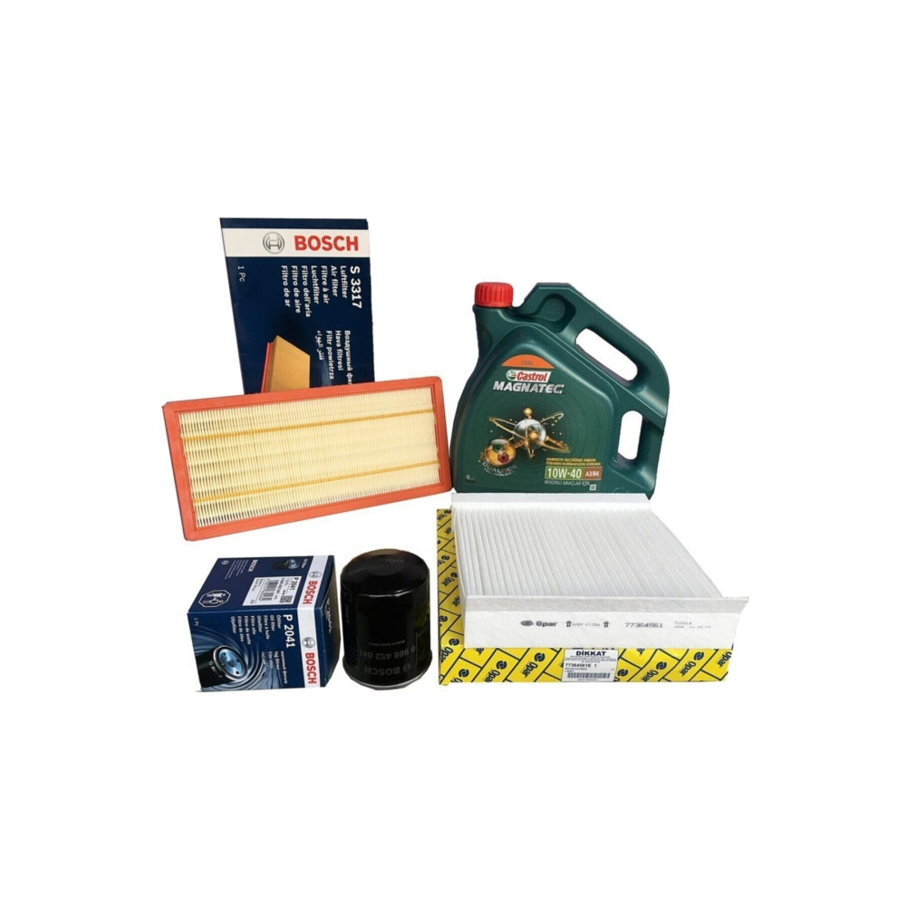 Fiat Egea 1.4  Uyumlu Yağ Bakım Filtre Seti +Castrol Magnatec