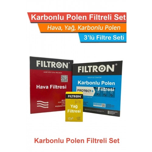 Honda Civic FD6 1.6 Mann Filtron Filtre Bakım Seti 2006-2012 Hava+Yağ+Karbonlu Polen