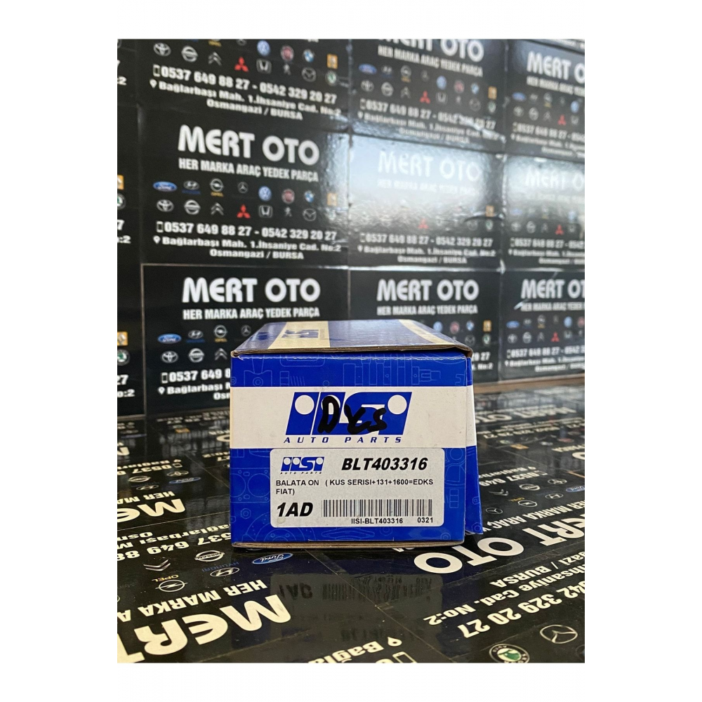 Tofaş Ön Balata Kuş Serısı M.131 1600 Uyumlu  Dks Dogan Kartal Sahın Fıat