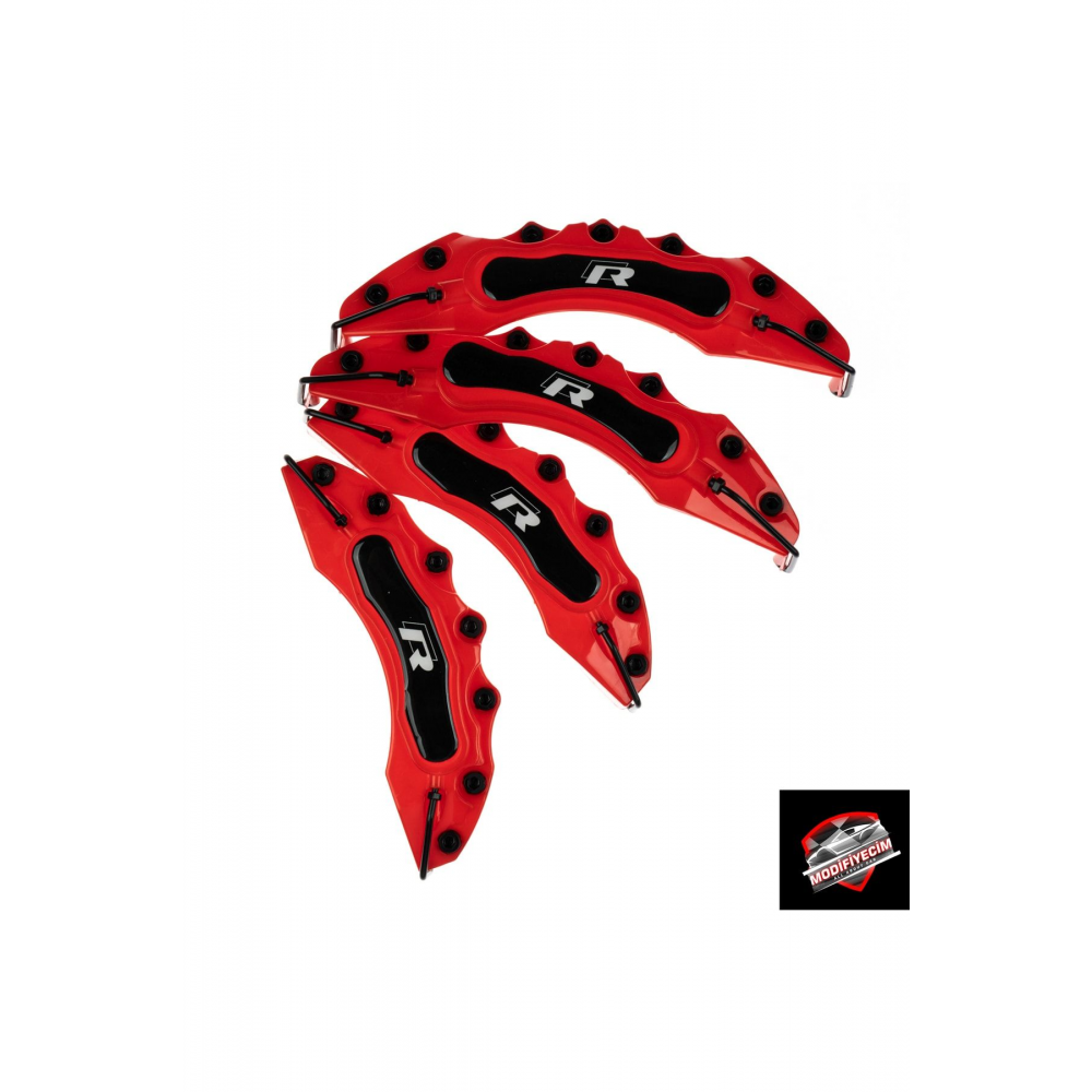 R Fren Kaliper Kapağı 4 Adet R Kırmızı