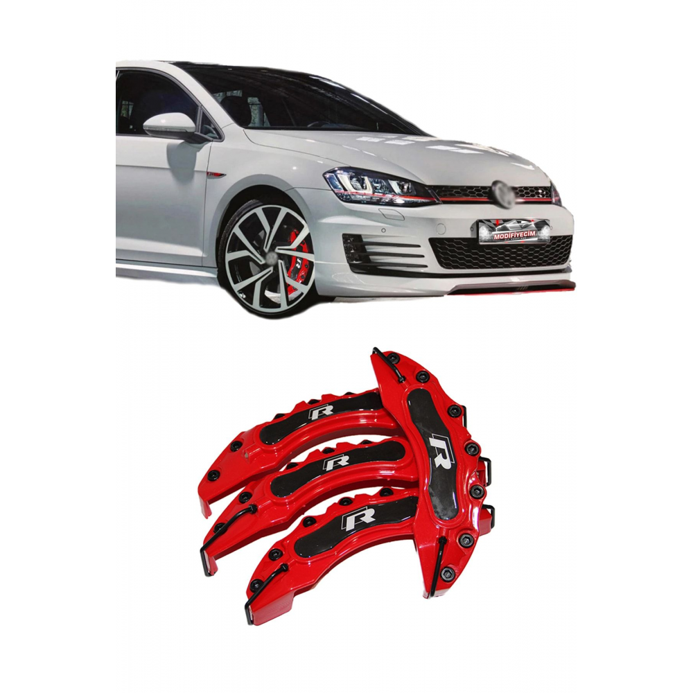 R Fren Kaliper Kapağı 4 Adet R Kırmızı