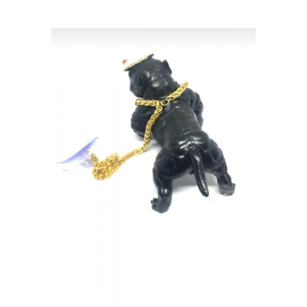 Araba Içi Torpido Üstü Siyah Simülasyon Pitbull Köpek Dekorasyon