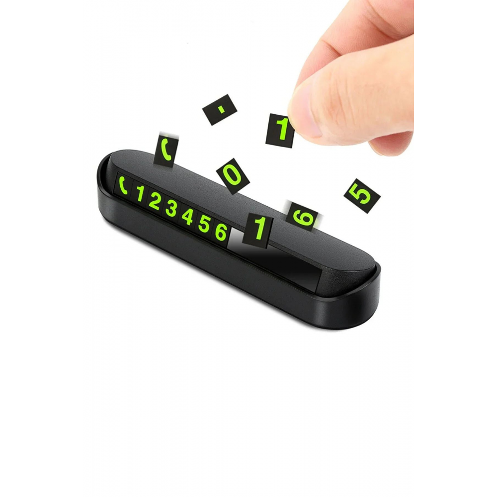 Araç İçi Fosforlu Numaralık Tüm Marka Araçlar İle Uyumlu Yapışan Ve Gece Parlayan Araba Süsü Oto