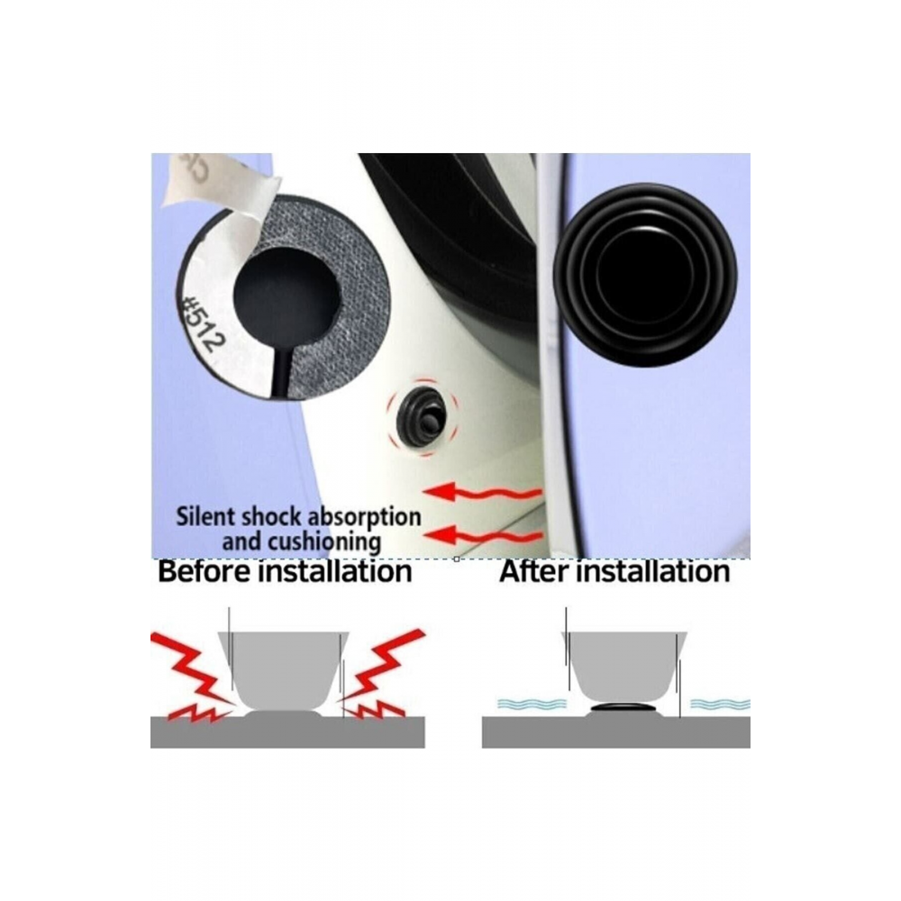 Otomobiller Için Kapı Çarpma Önleyici Araba Kapı Ses Ve Darbe Emici Pad 10 Adet