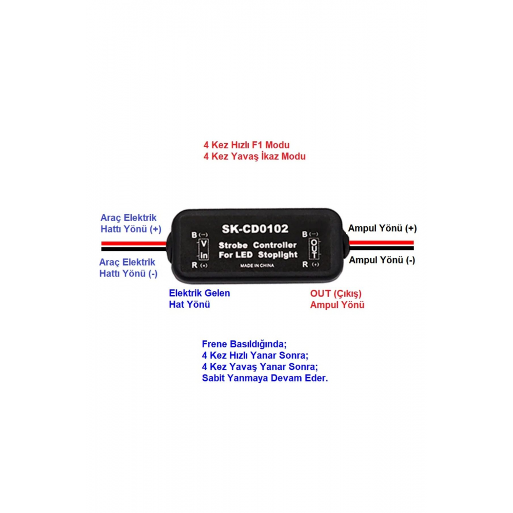3. Stop Arka Cam Fren Çakar Modül Led Ampul Uyumlu Tüm Araçlar Için