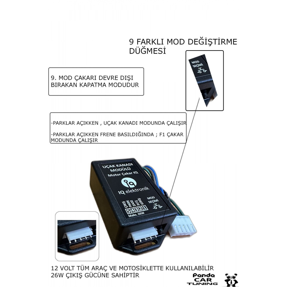 Uçak Kanadı Motor Çakar F1 Çakar Tek Modül 2in1
