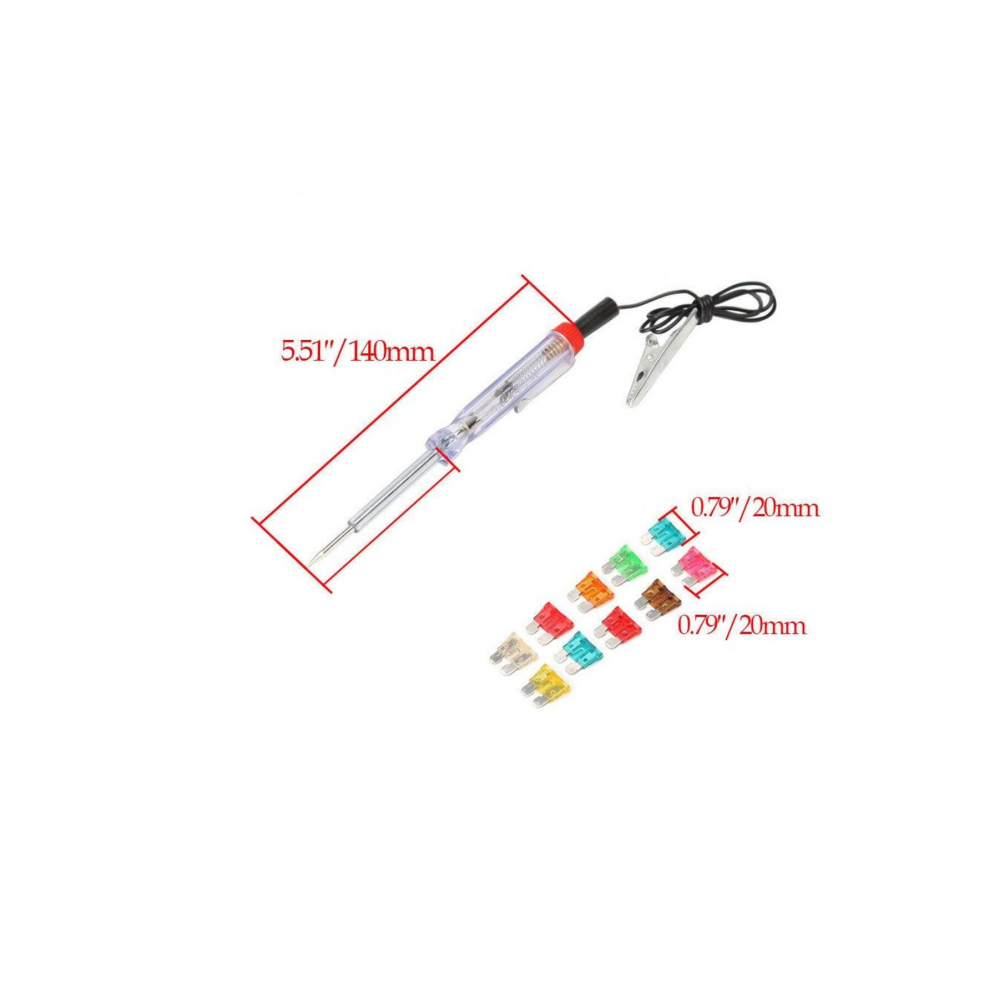 Profesyonel Araç Oto Araba Kontrol Test Kalemi Yedek Sigorta Seti