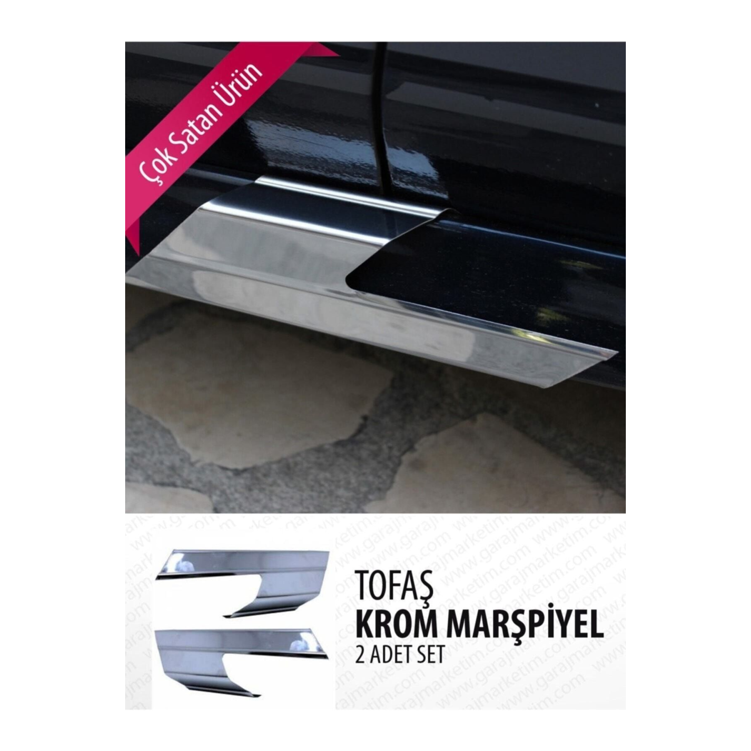 Tofaş Doğan Şahin Kartal Dış Yan Alt Marşpiyel Krom Seti Sağ Sol