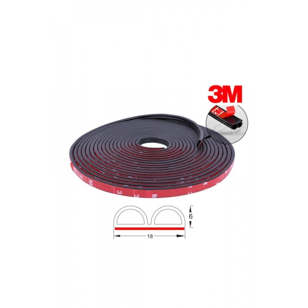3m Oto Kapı Kaput Bagaj Ses Toz Yalıtım Fitili 3 Metre Uzunluk