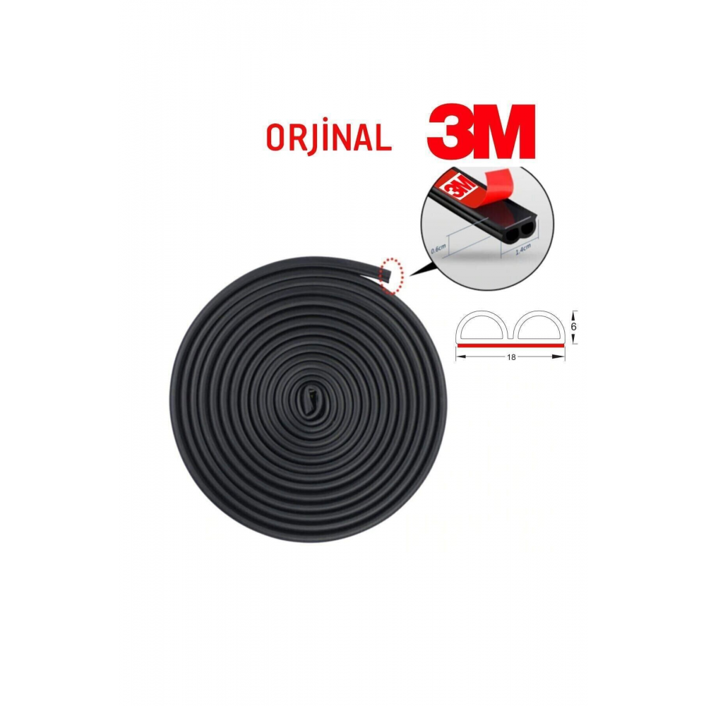 3m Oto Kapı Kaput Bagaj Ses Toz Yalıtım Fitili 3 Metre Uzunluk