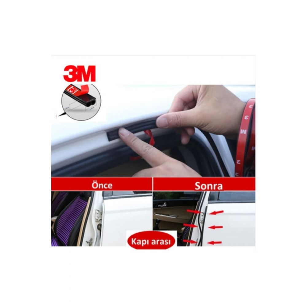 3m Oto Kapı Kaput Bagaj Ses Toz Yalıtım Fitili 3 Metre Uzunluk