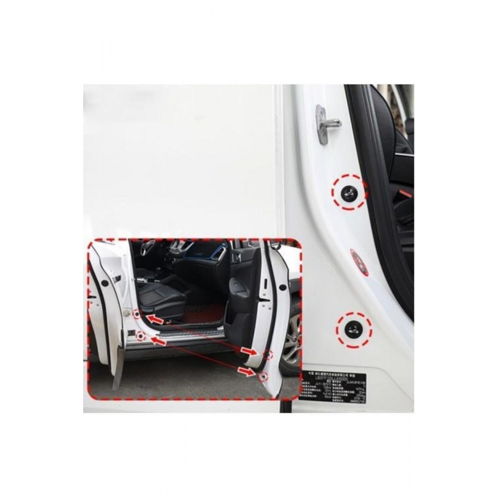 10 Adet Araba Kapı Ses Ve Gürültü Önleyici Conta Kaput Bagaj Darbe Emici Ses Yalıtım Izolasyon Pedi