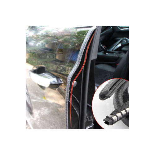 Araba Kapı Kenar Oto Kapı Koruyucu Saçlı Fitil Siyah