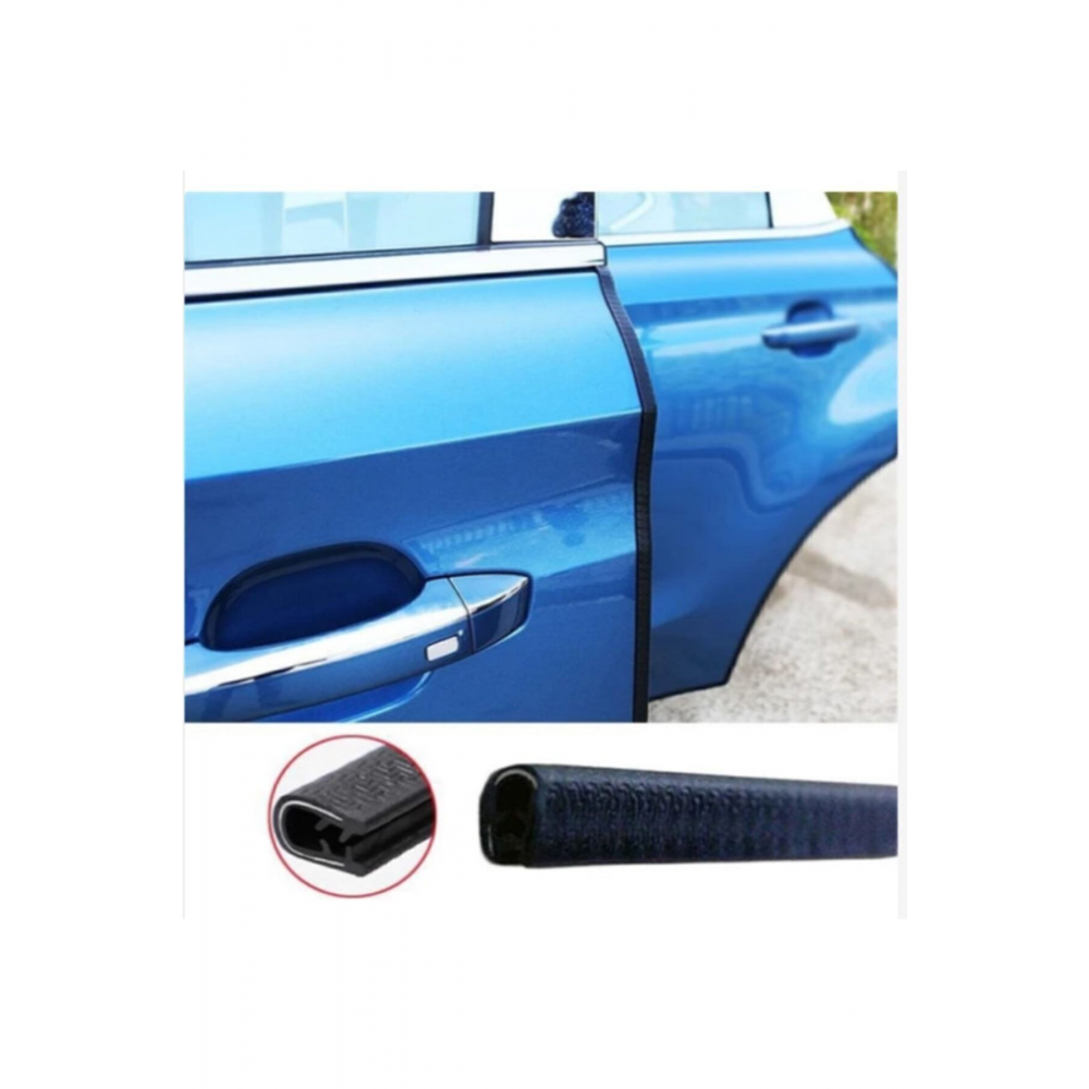 Oto Araç Kapı Koruma Fitili 5metre Parlak Siyah Renk Çarpma Çizilme Önleyici Fitil