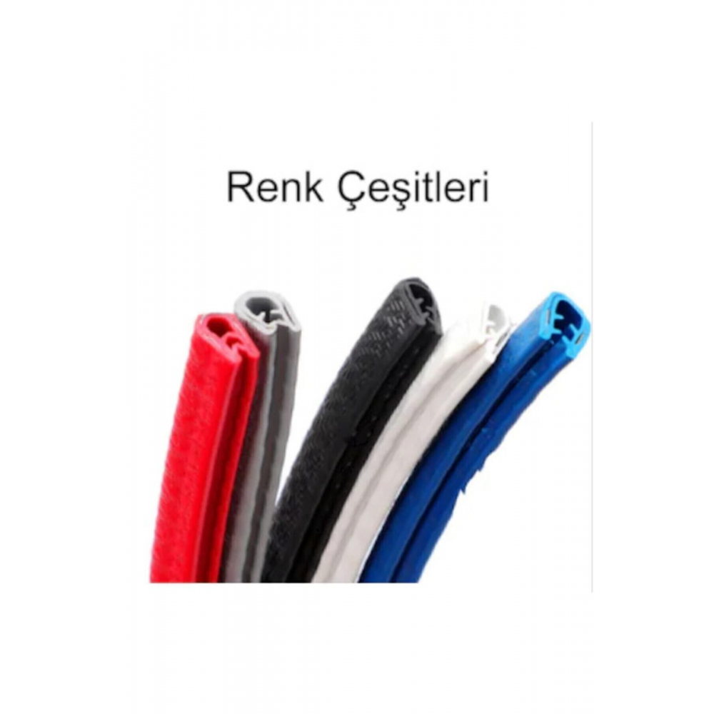 Oto Araç Kapı Koruma Fitili 5metre Parlak Siyah Renk Çarpma Çizilme Önleyici Fitil