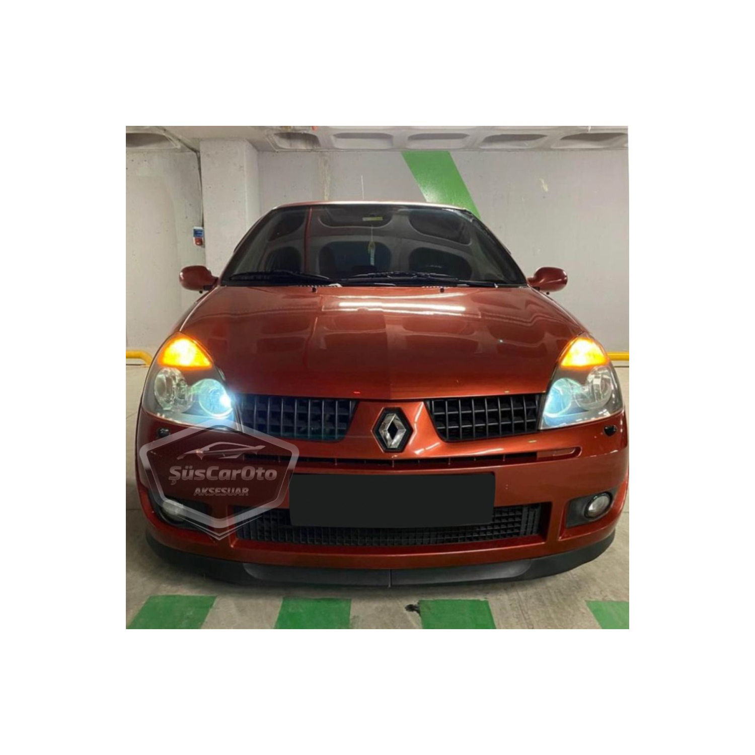 Renault Clio 2 Symbol Hb&Sedan 1998-2008 Uyumlu Üniversal H lip Esnek Ön Lip 2 Parça Karlık Ön Ek