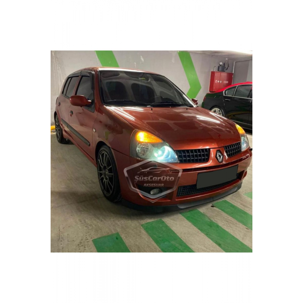 Renault Clio 2 Symbol Hb&Sedan 1998-2008 Uyumlu Üniversal H lip Esnek Ön Lip 2 Parça Karlık Ön Ek