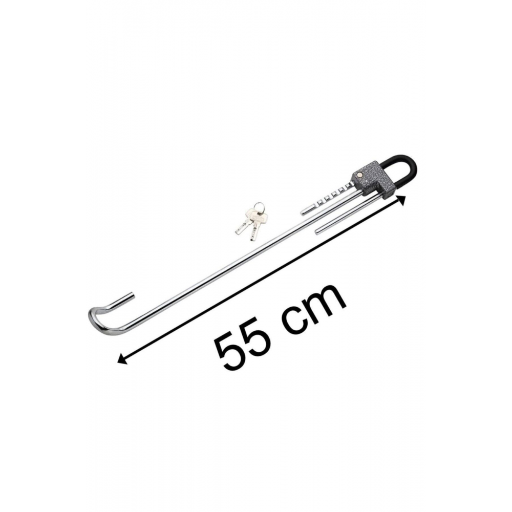 Baston Kilit Anahtarlı Çelik Gövde Direksiyon Kilidi