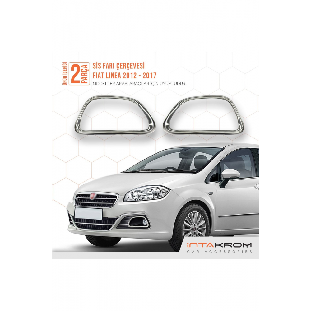 Fiat Linea Krom Sis Farı Çerçevesi 2 Parça 2012-2017